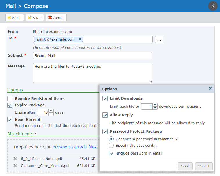 Compose Secure Email Compose Secure Email