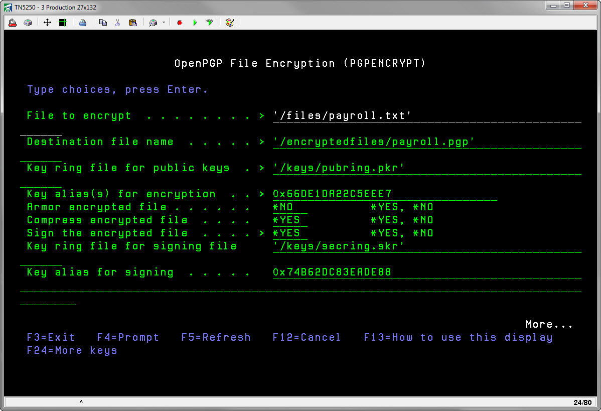 Achieve PGP encryption with the IBM i Open PGP Encryption Command